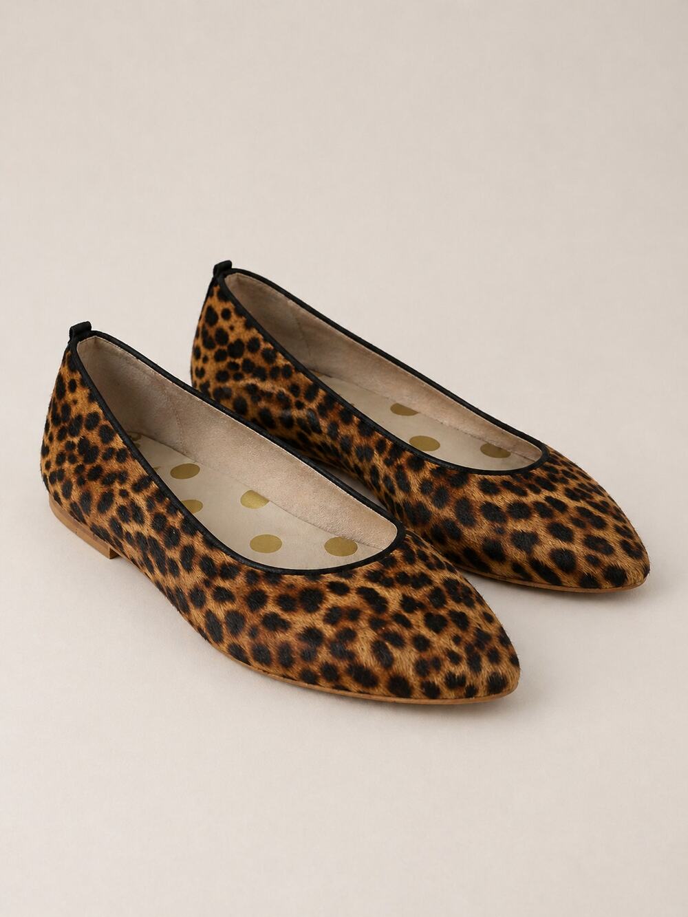 Boden Leopard Cowhide Flats Point Toe Flexi Sole 38 US 7.5 8